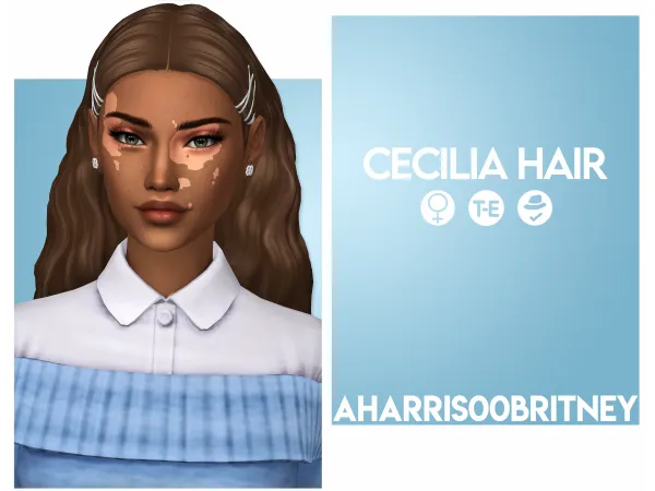 Maxis Match Cecilia Hair by aharris00britney - The Sims 4 Custom Content