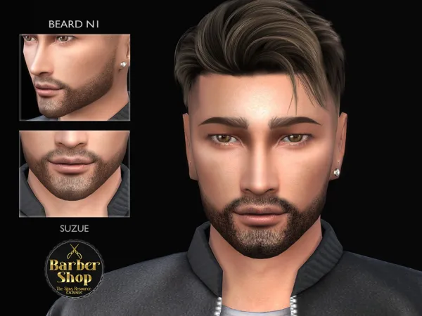 Alpha Barber Shop Beard N1 - The Sims 4 Custom Content