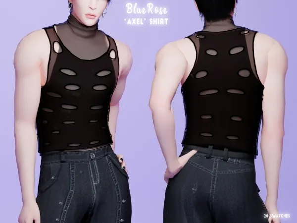 Alpha Axel Shirt Brsims - The Sims 4 Custom Content