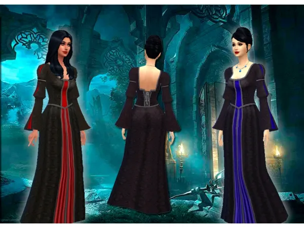 Maxis Match Vampire Dress by kiarazurk - The Sims 4 Custom Content