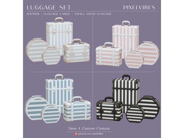 Maxis Match Luggage Set - The Sims 4 Custom Content