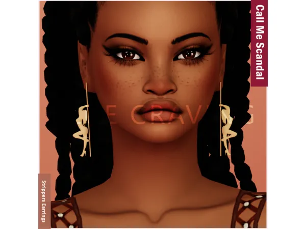 Mix Blue Craving Strippers Earrings - The Sims 4 Custom Content