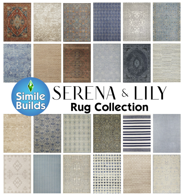 Mix Serena Lily Rug Collection by simsfinds - The Sims 4 Custom Content