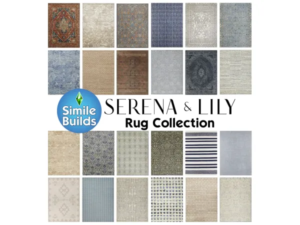 Mix Serena Lily Rug Collection by SimileBuilds - The Sims 4 Custom Content