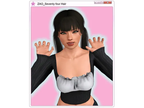 zao seventy four af hair - The Sims 3 Custom Content