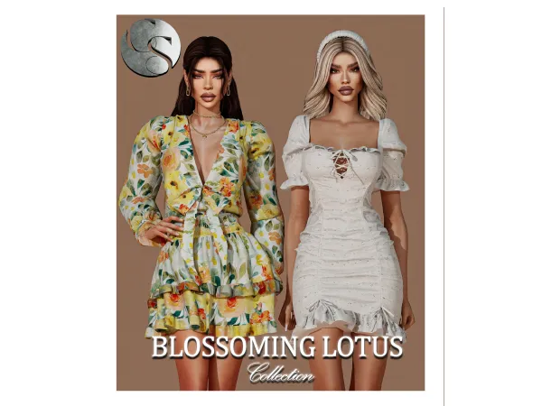 Alpha Blossoming Lotus Collection by camuflaje - The Sims 4 Custom Content