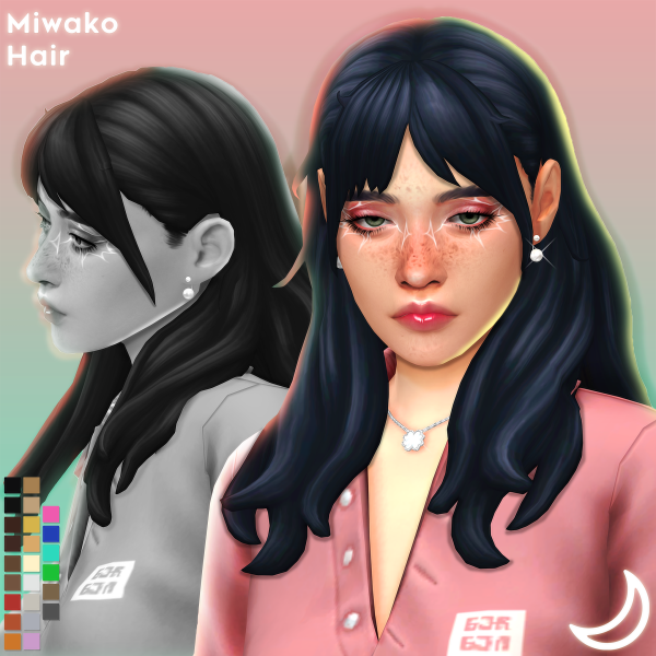 Maxis Match MIWAKO HAIR by simsfinds - The Sims 4 Custom Content