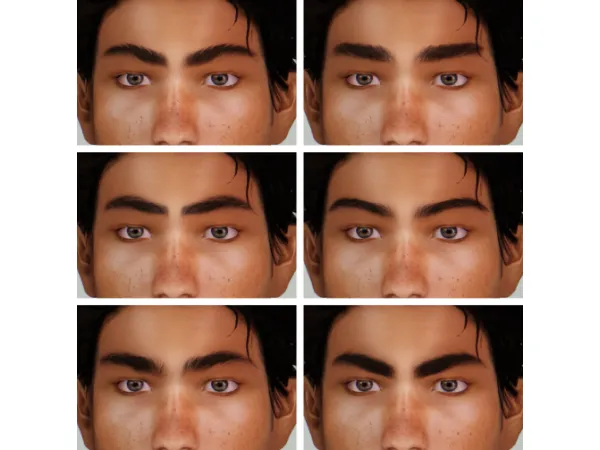 SourLemonSimblr male eyebrows set - The Sims 3 Custom Content
