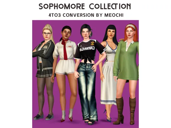 4t3 Sophomore Collection conversion pt2 - The Sims 3 Custom Content