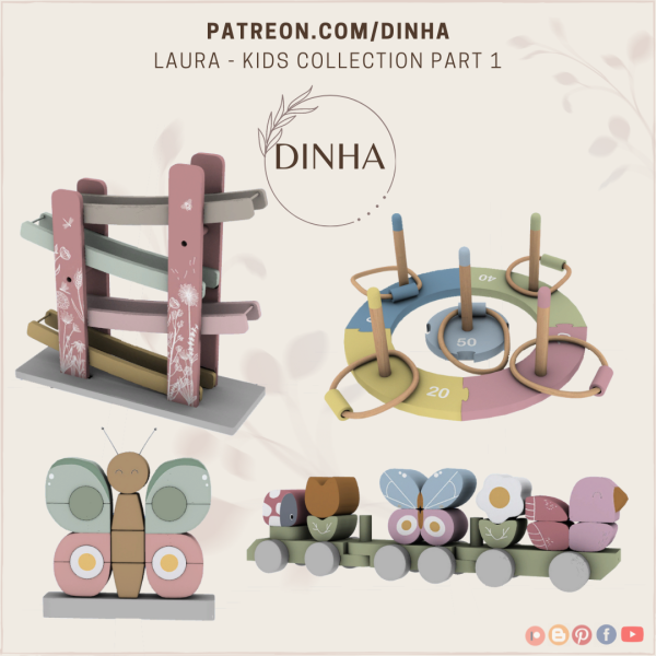 Alpha Laura Kids Collection Part 1 by dinhagamer - The Sims 4 Custom Content
