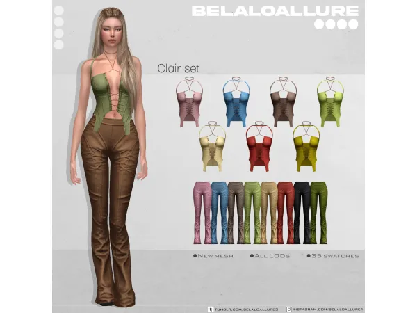 Alpha Clair Set by Belaloallure - The Sims 4 Custom Content