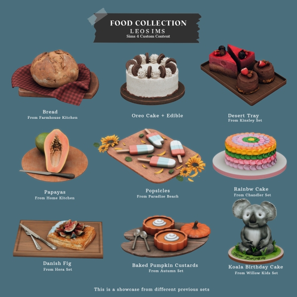 Mix Food Collection by leosims4cc - The Sims 4 Custom Content