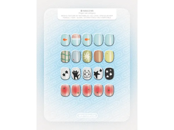 Mix NAILS N5 - The Sims 4 Custom Content
