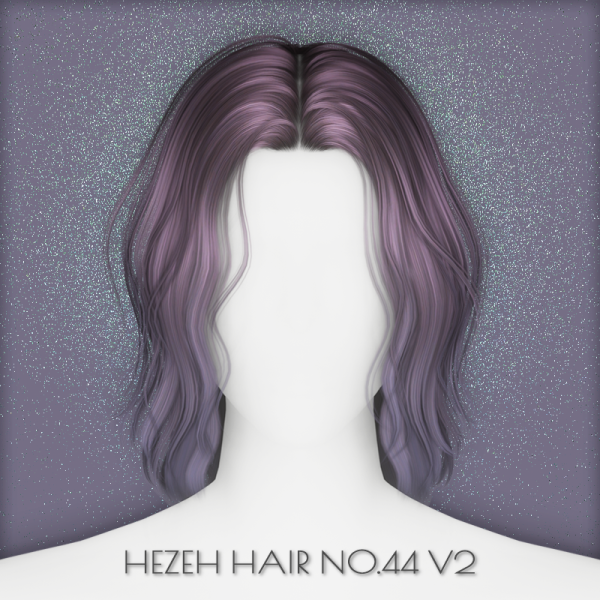 Alpha [Hezeh]Hair_No44_V2 by hezeh - The Sims 4 Custom Content
