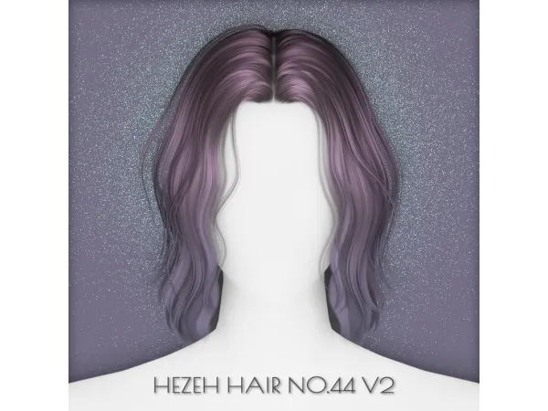 Alpha [Hezeh]Hair_No44_V2 - The Sims 4 Custom Content