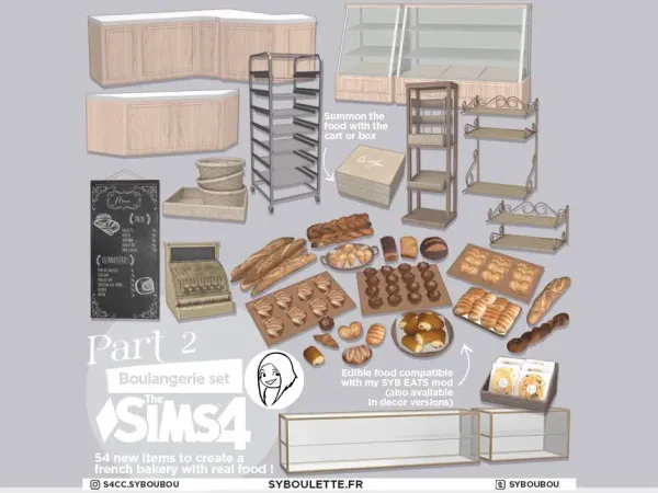 Alpha BOULANGERIE PART 2 BAKERY SIMS 4 by syboulette - The Sims 4 Custom Content