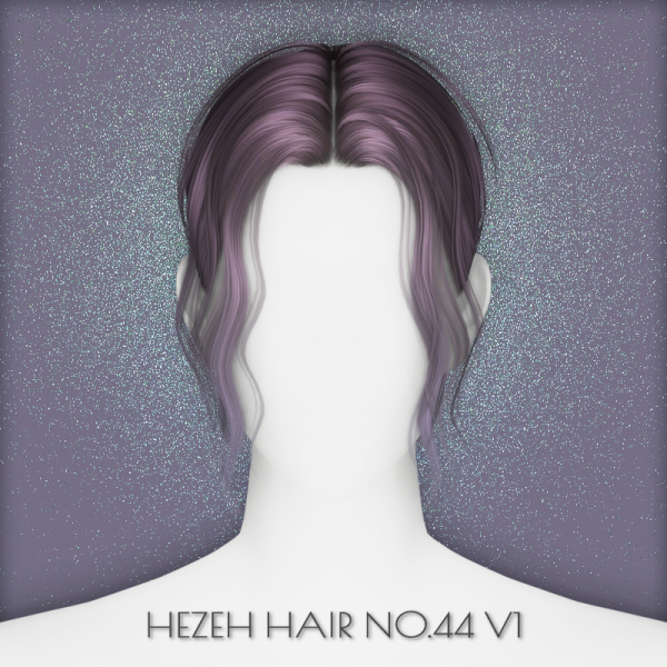 Alpha [Hezeh]Hair_No44_V1 by hezeh - The Sims 4 Custom Content