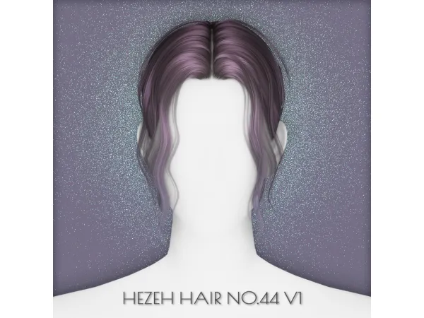 Alpha [Hezeh]Hair_No44_V1 - The Sims 4 Custom Content