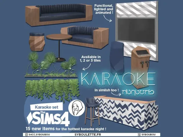 Mix KARAOKE SIMS 4 by syboulette - The Sims 4 Custom Content
