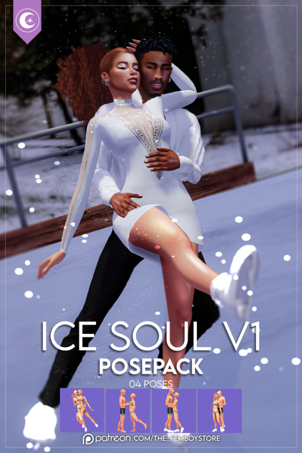 Mix [FEMBOY] Ice Soul v1 Posepack by simsfinds - The Sims 4 Custom Content