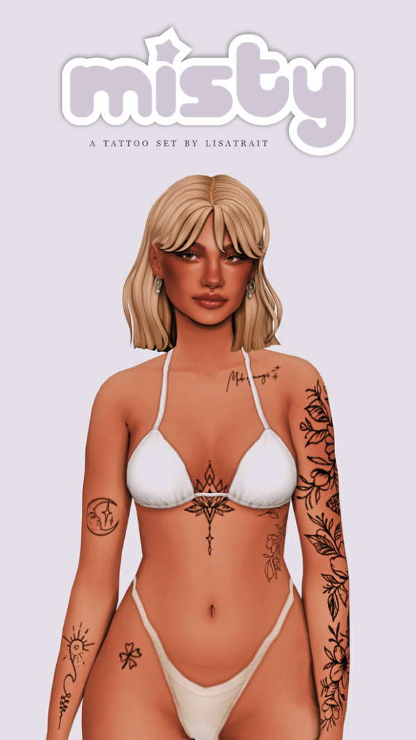 Mix TATTOO SET by simsfinds - The Sims 4 Custom Content