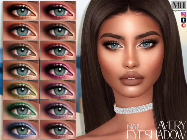 Alpha Avery Eyeshadow N82 by magichandcc - The Sims 4 Custom Content