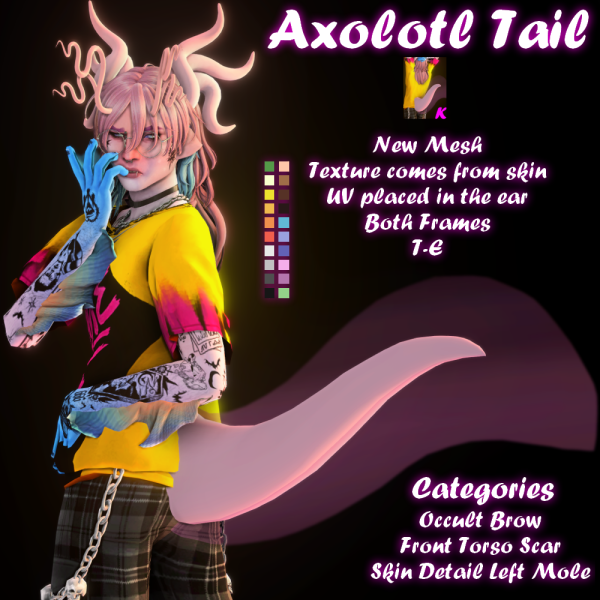 Maxis Match Axolotl Tail by simsfinds - The Sims 4 Custom Content