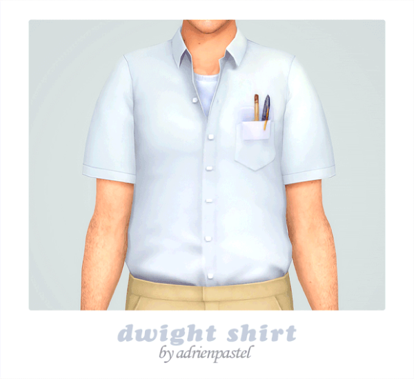 Maxis Match Dwight Shirt Trousers by simsfinds - The Sims 4 Custom Content