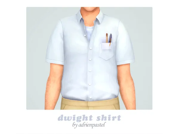 Maxis Match Dwight Shirt Trousers - The Sims 4 Custom Content