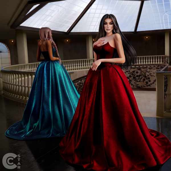 Alpha Strapless Velvet Ball Gown cool_content_star by cool_content_star - The Sims 4 Custom Content
