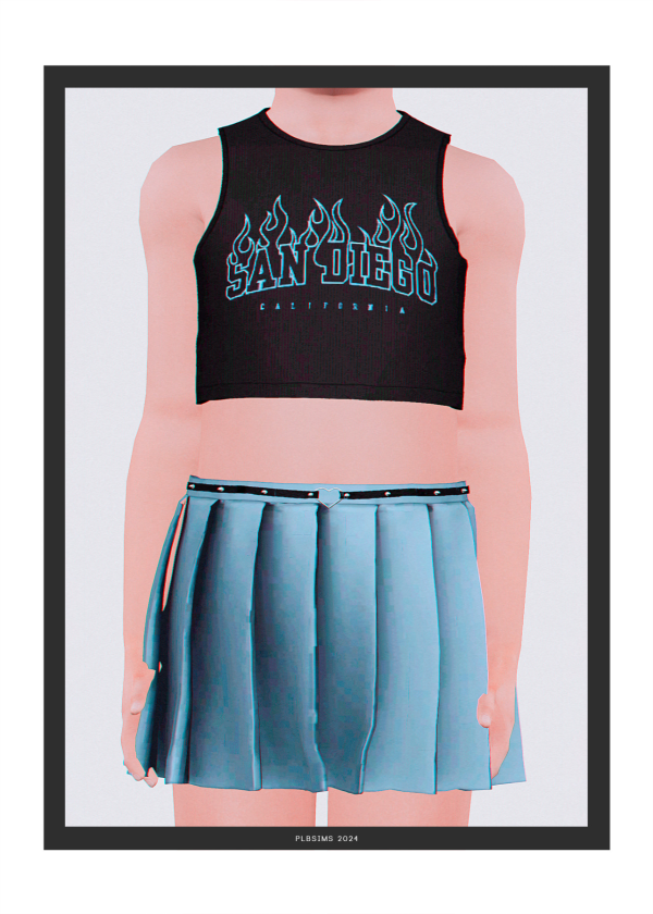 BAAM T Shirt Skirt by simsfinds - The Sims 3 Custom Content