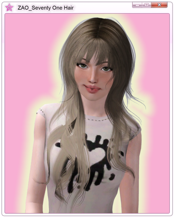 zao seventy one af hair by simsfinds - The Sims 3 Custom Content