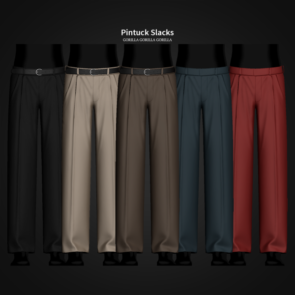 Alpha Pintuck Slacks II by simsfinds - The Sims 4 Custom Content