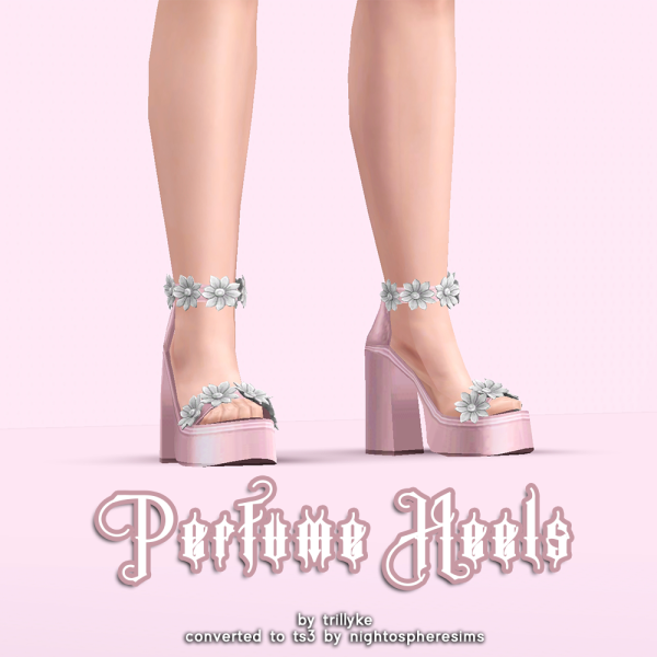 TRILLYKE PERFUME HEELS by simsfinds - The Sims 3 Custom Content