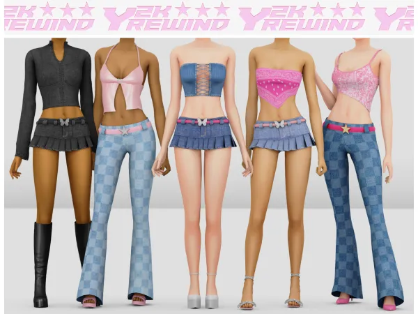 Alpha [B0T0XBRAT] Y2K Rewind by b0t0xbrat - The Sims 4 Custom Content