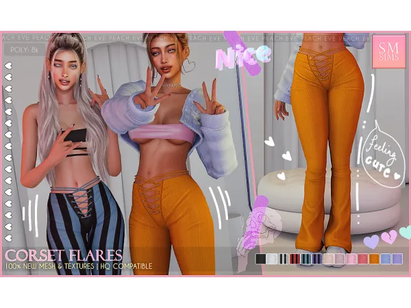 Alpha Corset Flares - The Sims 4 Custom Content