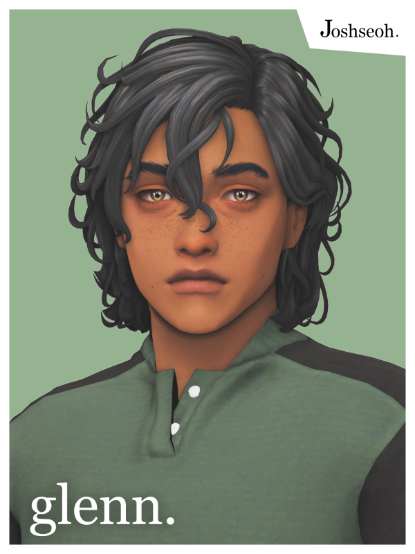 Maxis Match Glenn Hair by simsfinds - The Sims 4 Custom Content