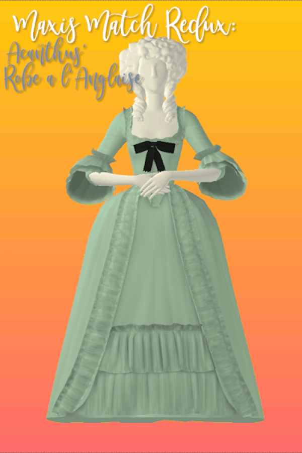 Alpha Robe_a_l'Anglaise by simsfinds - The Sims 4 Custom Content