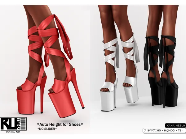 Alpha xana heels by ruchellsims - The Sims 4 Custom Content