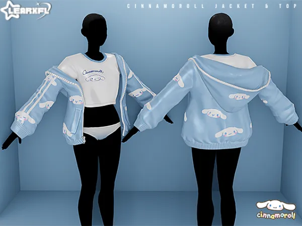 Alpha Cinnamoroll Back To School Collection Cinnamoroll Jacket [1517 Items] by Learxfl - The Sims 4 Custom Content