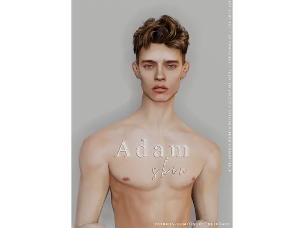 Alpha Adam SKIN TRAY FILES by OneOfTheseDays - The Sims 4 Custom Content