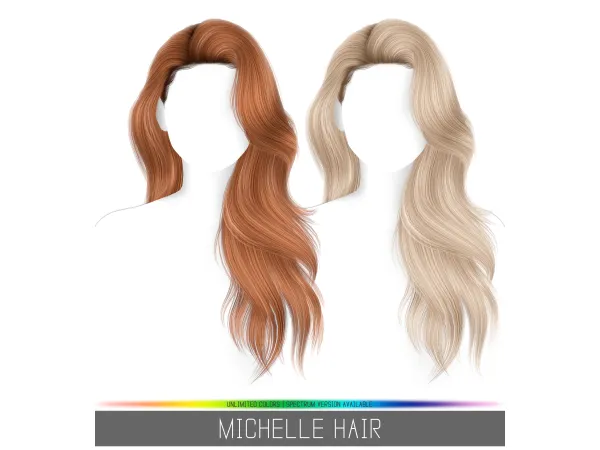 Alpha MICHELLE HAIR by simpliciaty - The Sims 4 Custom Content