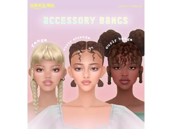 Maxis Match [Accessory bangs] hair by cazhancc - The Sims 4 Custom Content