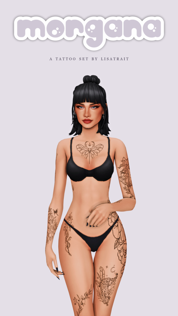 Mix MORGANA TATTOO SET by simsfinds - The Sims 4 Custom Content