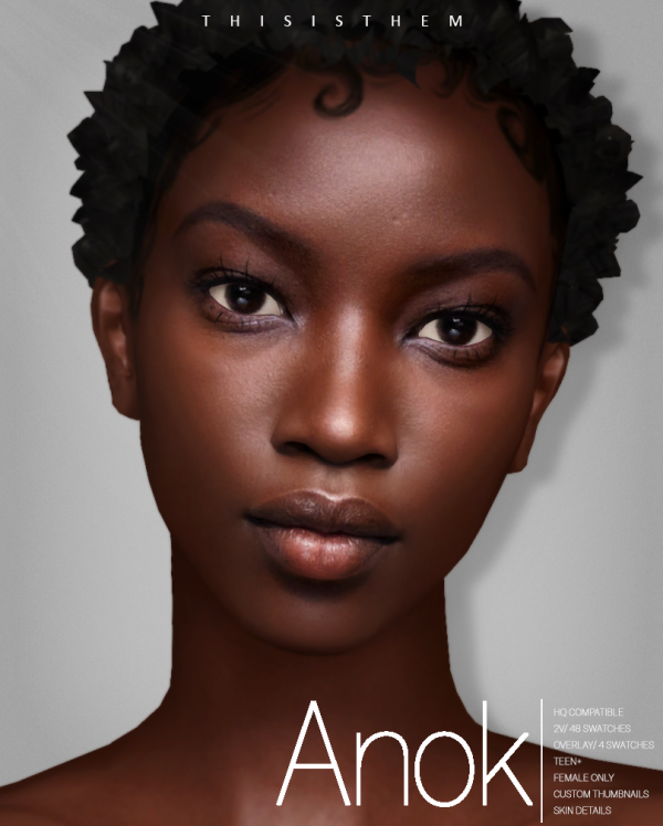 Alpha Anok Skin Sim by simsfinds - The Sims 4 Custom Content