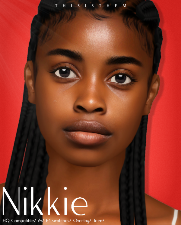 Alpha Nikkie Skin Sim by simsfinds - The Sims 4 Custom Content