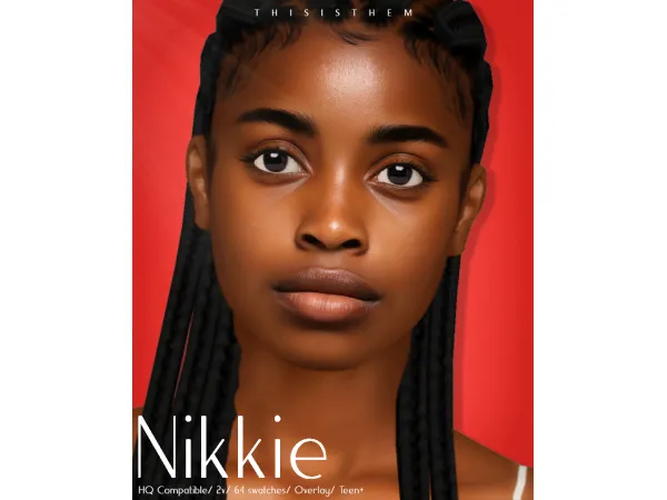 Alpha Nikkie Skin Sim by thisisthem - The Sims 4 Custom Content