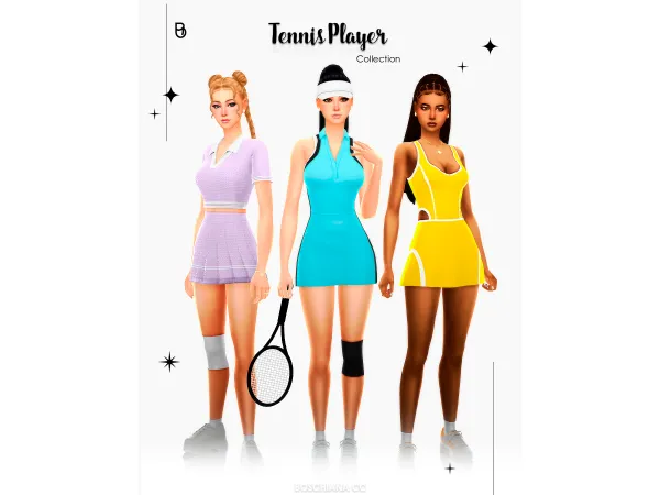 Maxis Match TENNIS PLAYER COLLECTION by boschianacc - The Sims 4 Custom Content