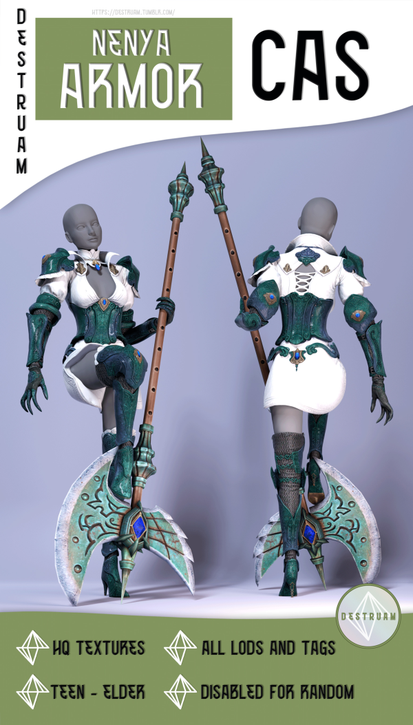 Alpha Nenya Armor by simsfinds - The Sims 4 Custom Content