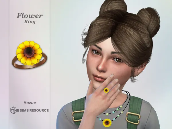 Alpha Flower Ring Child - The Sims 4 Custom Content